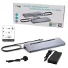 i-tec USB-C Metal Ergonomic 3x 4K Display Dock su 100 W įkrovimu ir 100 W įkrovikliu