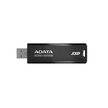 USB atmintinė ADATA SC610 2TB Sleeve USB Type-A 3.2 Gen 2, 550 MB/s skaitymas, 500 MB/s rašymas, juoda