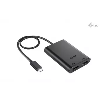 i-tec USB-C dvigubas 4K/60Hz (vienas 8K/30Hz) HDMI vaizdo adapteris