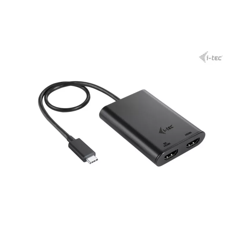 i-tec USB-C dvigubas 4K/60Hz (vienas 8K/30Hz) HDMI vaizdo adapteris