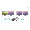i-tec USB-C dvigubas 4K/60Hz (vienas 8K/30Hz) HDMI vaizdo adapteris