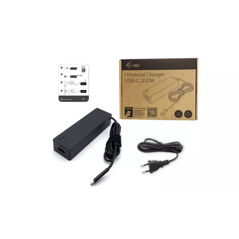 Universalus įkroviklis i-tec USB-C PD 3.0 100W Juodas