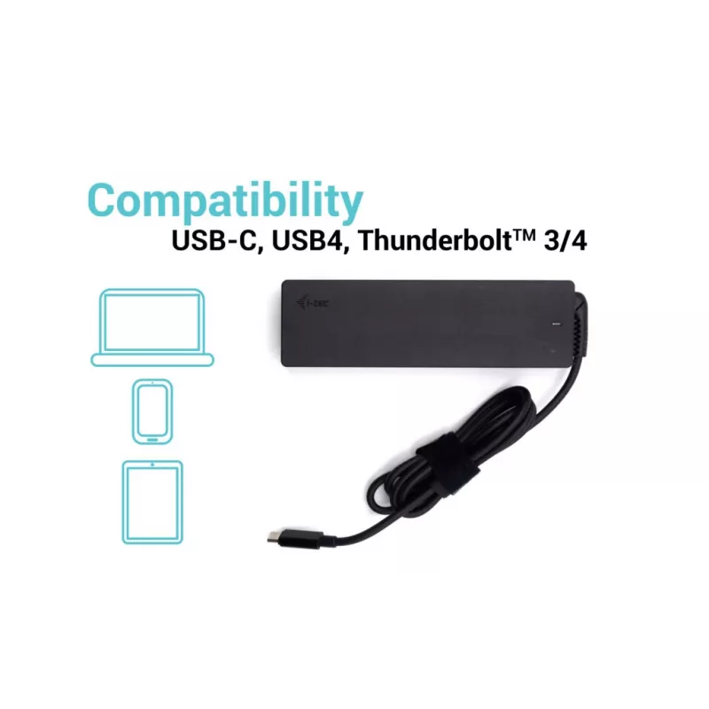 Universalus įkroviklis i-tec USB-C PD 3.0 100W Juodas