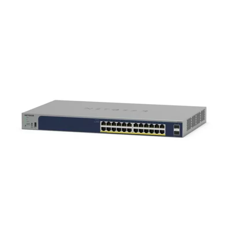 NETGEAR GS724TPv3 valdomas L2 Gigabit Ethernet (10/100/1000) Power over Ethernet (PoE) jungiklis pilka
