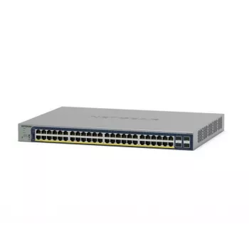 NETGEAR GS728TP valdomas L2/L3/L4 Gigabit Ethernet (10/100/1000) jungiklis su PoE+ ir 4 SFP prievadais, pilka spalva