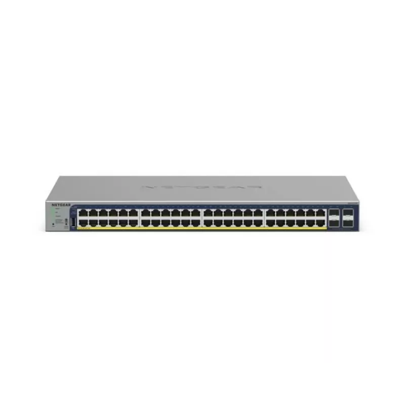 NETGEAR GS728TP valdomas L2/L3/L4 Gigabit Ethernet (10/100/1000) jungiklis su PoE+ ir 4 SFP prievadais, pilka spalva