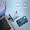 Axagon CRE-SMPC USB-C Smart kortų / ID kortelių skaitytuvas PocketReader, juodas