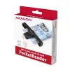 Axagon CRE-SMPC USB-C Smart kortų / ID kortelių skaitytuvas PocketReader, juodas