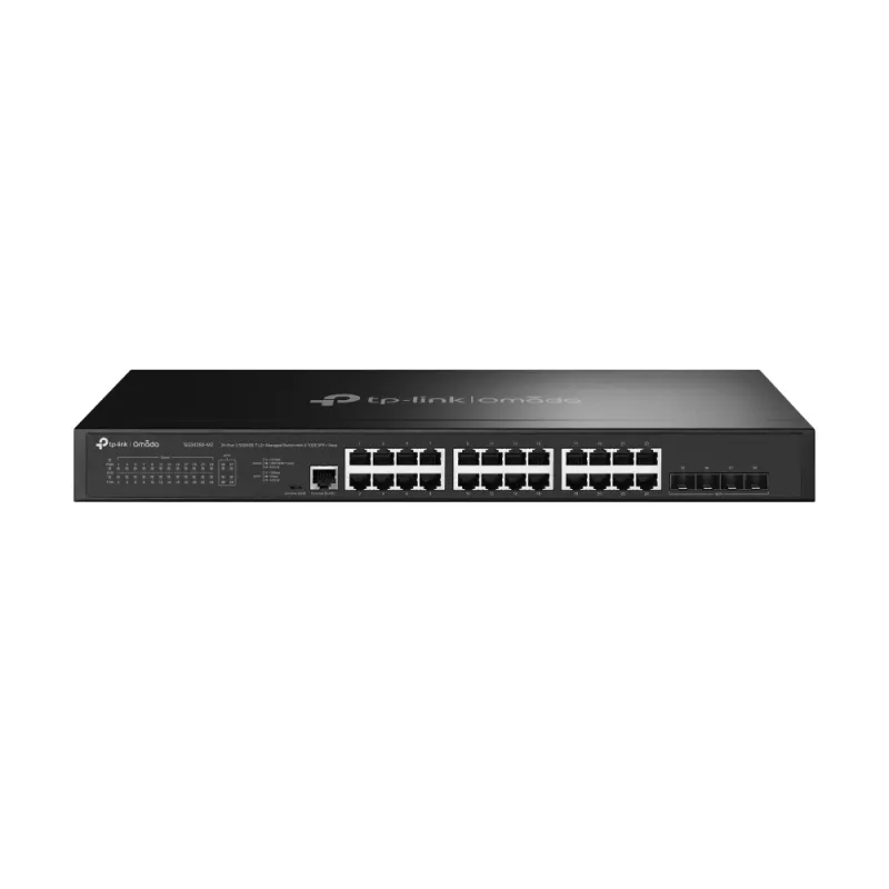 TP-Link Omada 24 prievadų 2,5GBASE-T L2+ valdomas jungiklis su 4 10GE SFP+ lizdais