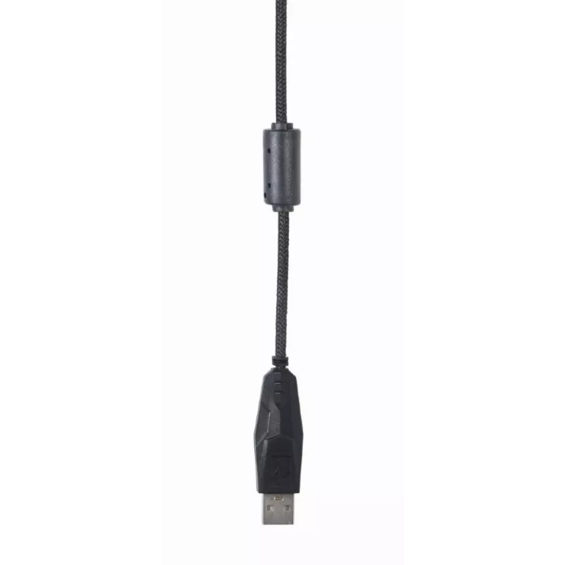 Laidinė USB žaidimų pelė GEMBIRD MUS-UL-02 – ambidekstrinė, 2400 DPI, 6 mygtukai, juoda
