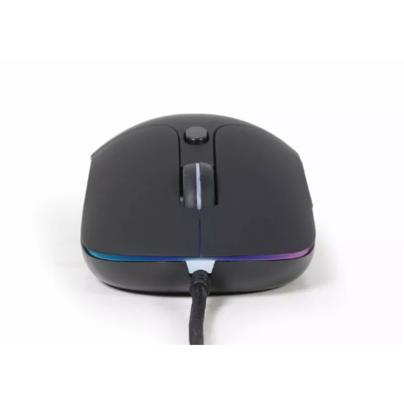 Laidinė USB žaidimų pelė GEMBIRD MUS-UL-02 – ambidekstrinė, 2400 DPI, 6 mygtukai, juoda