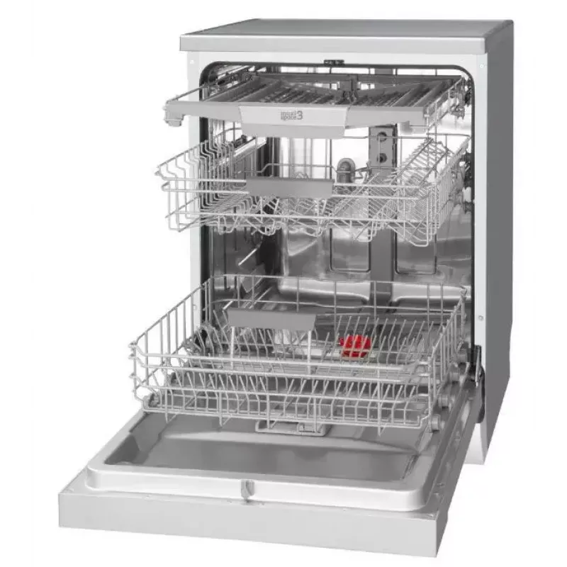 Laisvai pastatoma indaplovė AMICA DFM64C7EOQIH, 14 komplektų, Inox, 47 dB, energijos klasė C