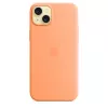 APPLE Silikoninis Dėklas su MagSafe iPhone 15 Plus Sorbet Oranžinis