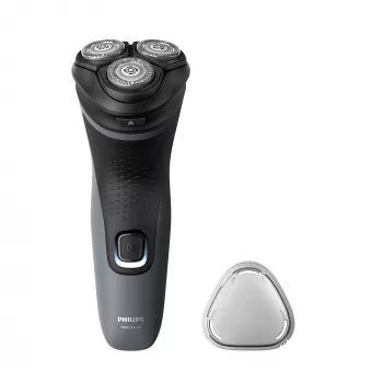 Philips Shaver 1000 Series S1142/00 Elektrinis skustuvas, rotacinis, juodas/pilkas, PowerCut ašmenų sistema, SH30, 2 metai, baterija