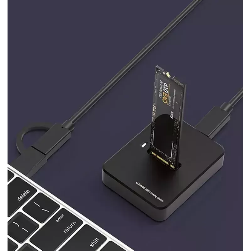 Gembird DD-U3M2 - SSD-Dockingstation - M.2 - M.2 Card (PCIe NVMe & SATA) - USB 3,2 (Gen 2) - Schwarz (DD-U3M2)