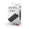 SSD dėklas GEMBIRD EE2280-U3C-03 juodas vienam M.2 diskui, USB 3.2 Gen 2 (10 Gbit/s), USB Type-C, aliuminis