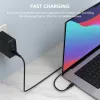 USB-C laidas AUKEY CB-KCC102 1,8m juodas 0,48 Gbit/s