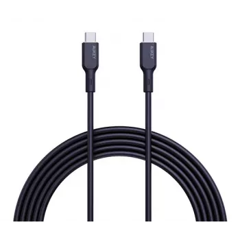 AUKEY USB-C į USB-C įkrovimo laidas – PD 100W 5A – 1m juodas (silikonas)