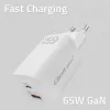 Vidinis greitasis įkroviklis QOLTEC 50765 — 65W USB-C PD 3.0 + USB-A, 5–20V, Type-C Eurokištukas, 2 įrenginiai
