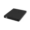 Išorinis DVD-RW optinis įrenginys Qoltec 51858, USB 2.0 & eSATA, dėklo įdėjimas, juodas, 24x CD / 8x DVD