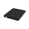 Išorinis DVD-RW optinis įrenginys Qoltec 51858, USB 2.0 & eSATA, dėklo įdėjimas, juodas, 24x CD / 8x DVD