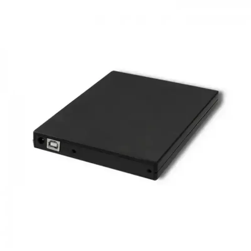 Išorinis DVD-RW optinis įrenginys Qoltec 51858, USB 2.0 & eSATA, dėklo įdėjimas, juodas, 24x CD / 8x DVD