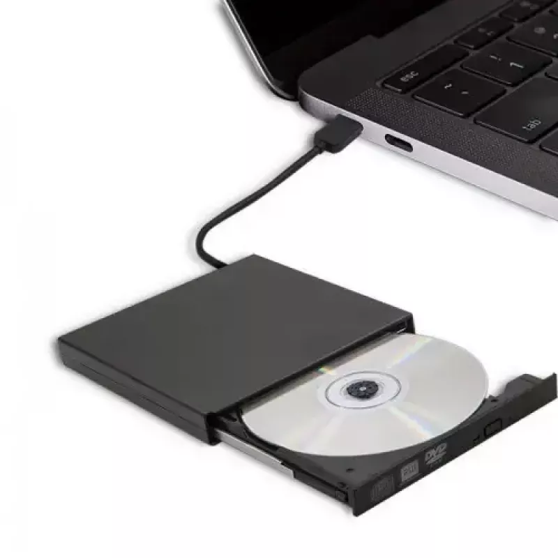 Išorinis DVD-RW optinis įrenginys Qoltec 51858, USB 2.0 & eSATA, dėklo įdėjimas, juodas, 24x CD / 8x DVD