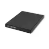 Išorinis DVD-RW optinis įrenginys Qoltec 51858, USB 2.0 & eSATA, dėklo įdėjimas, juodas, 24x CD / 8x DVD