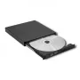 Išorinis DVD-RW optinis įrenginys Qoltec 51858, USB 2.0 & eSATA, dėklo įdėjimas, juodas, 24x CD / 8x DVD