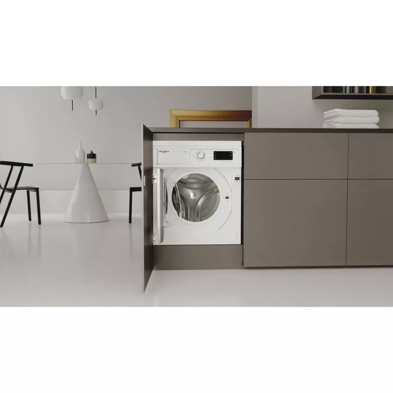Whirlpool FreshCare BI WDWG 861485 EU skalbyklė su džiovykle įmontuojama balta
