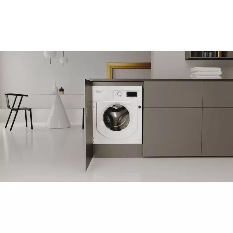 Whirlpool FreshCare BI WDWG 861485 EU skalbyklė su džiovykle įmontuojama balta