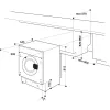 Whirlpool FreshCare BI WDWG 861485 EU skalbyklė su džiovykle įmontuojama balta