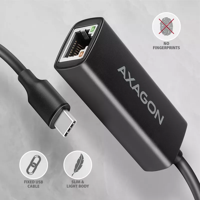 Axagon ADE-ARC USB-C 3.2 Gen 1 – Gigabit Ethernet adapteris, Realtek 8153