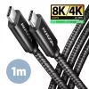 USB-C laidas Axagon BUCM4X-CM10AB USB4 Gen 3x2 1m Juodas