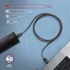 USB-C laidas Axagon BUCM4X-CM10AB USB4 Gen 3x2 1m Juodas