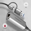 Axagon ADE-TXCA USB-C / USB-A 3.2 Gen 1 – Gigabit Ethernet adapteris, Asix AX88179