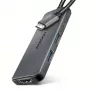 Axagon HMC-5H8K USB 5Gbps šakotuvas 2x USB-A USB-C HDMI 8k/30Hz PD 100W kabelis USB-C Wired USB 3.2 Gen 1 (3.1 Gen 1) Type-C Pilka