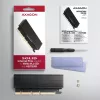 AXAGON PCEM2-XS PCIe x16 adapteris M.2 NVMe M-key lizdu su pasyviu aliumininiu radiatoriumi