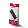 AXAGON PCEM2-XS PCIe x16 adapteris M.2 NVMe M-key lizdu su pasyviu aliumininiu radiatoriumi