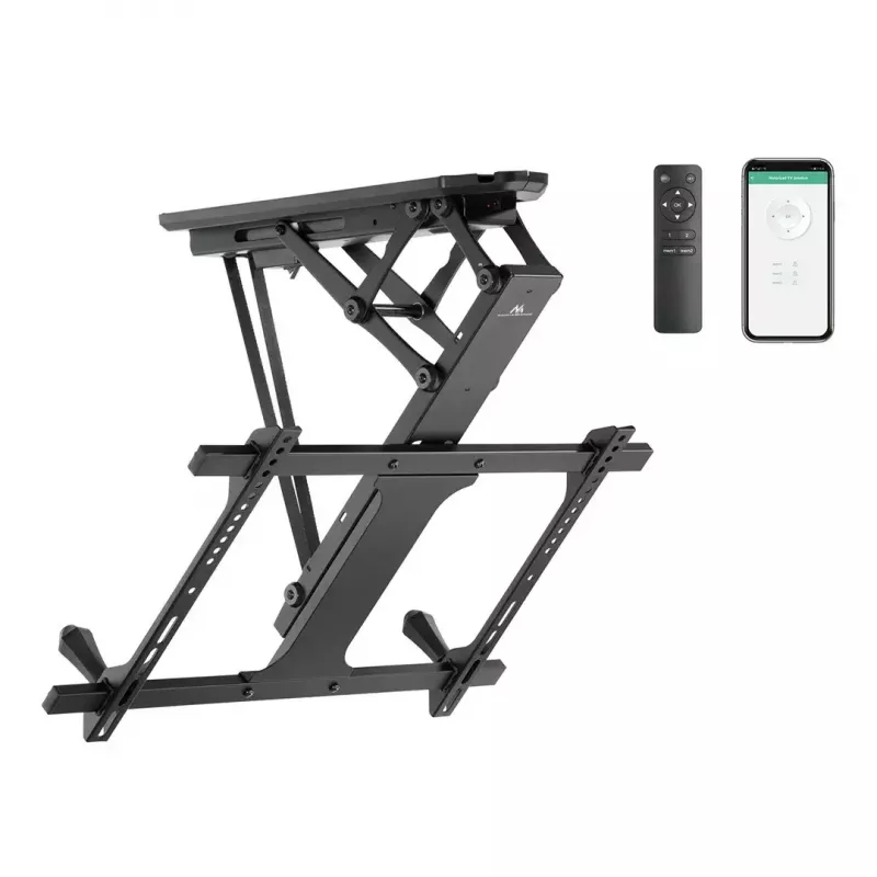Lubinis TV laikiklis MACLEAN MC-880T 32–70 col., elektrinis aukščio reguliavimas, VESA 600x400, 35 kg