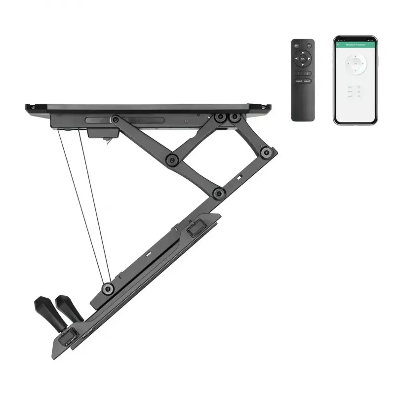 Lubinis TV laikiklis MACLEAN MC-880T 32–70 col., elektrinis aukščio reguliavimas, VESA 600x400, 35 kg