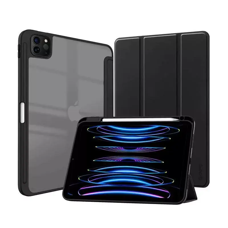 Dėklas Folio Crong CRG-PRF-IPD11-BLK, skirtas iPad Pro 11 (2022/2021)