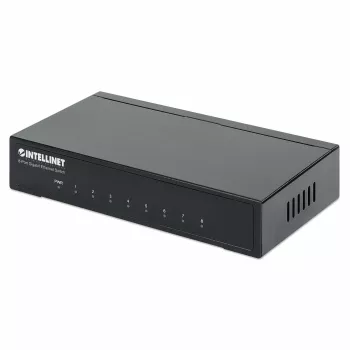 Intellinet 8 prievadų Gigabit Ethernet tinklo jungiklis, stalinis, metalinis korpusas, IEEE 802.3az (energiją taupantis Ethernet)