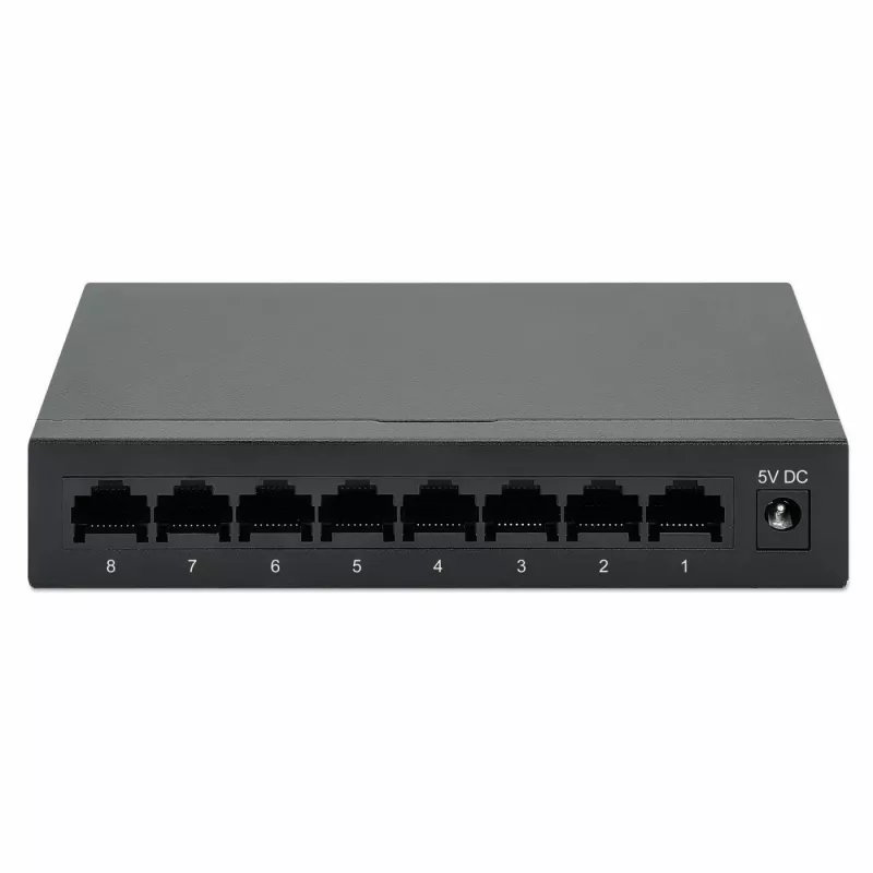Intellinet 8 prievadų Gigabit Ethernet tinklo jungiklis, stalinis, metalinis korpusas, IEEE 802.3az (energiją taupantis Ethernet)