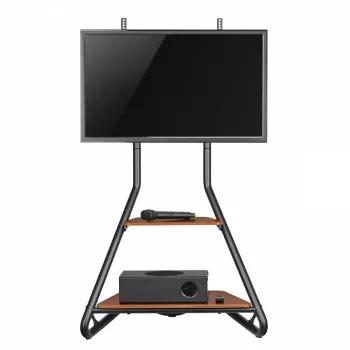 TV stovas MACLEAN MC-455 laisvai pastatomas medinis stovas televizoriams iki VESA 600x400