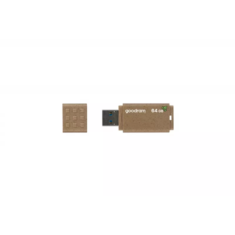 USB atmintukas GOODRAM UME3 64 GB, USB Type-A 3.2 Gen 1, skaitymas 60 MB/s, rašymas 20 MB/s, rudas