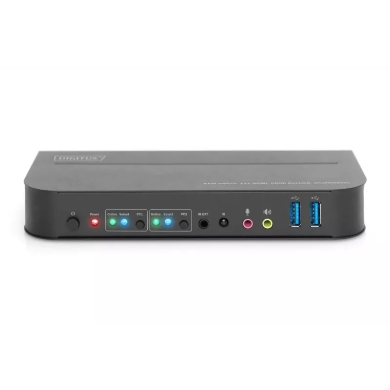 DIGITUS KVM jungiklis 2x1 HDMI, HDMI išvestis, USB, 4Kx2K@60Hz