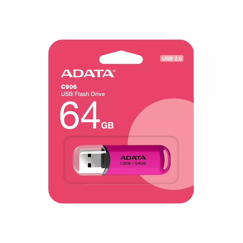 ADATA AC906-64G-RPP USB atmintukas 64 GB USB Type-A 2.0 Rožinis