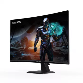 GIGABYTE GS27FC 27 colių FHD lenktas žaidimų monitorius - 1920 x 1080, 180Hz, 1ms, 250 cd/m², FreeSync Premium, HDR Ready, HDMI 2.0, DisplayPort 1.4
