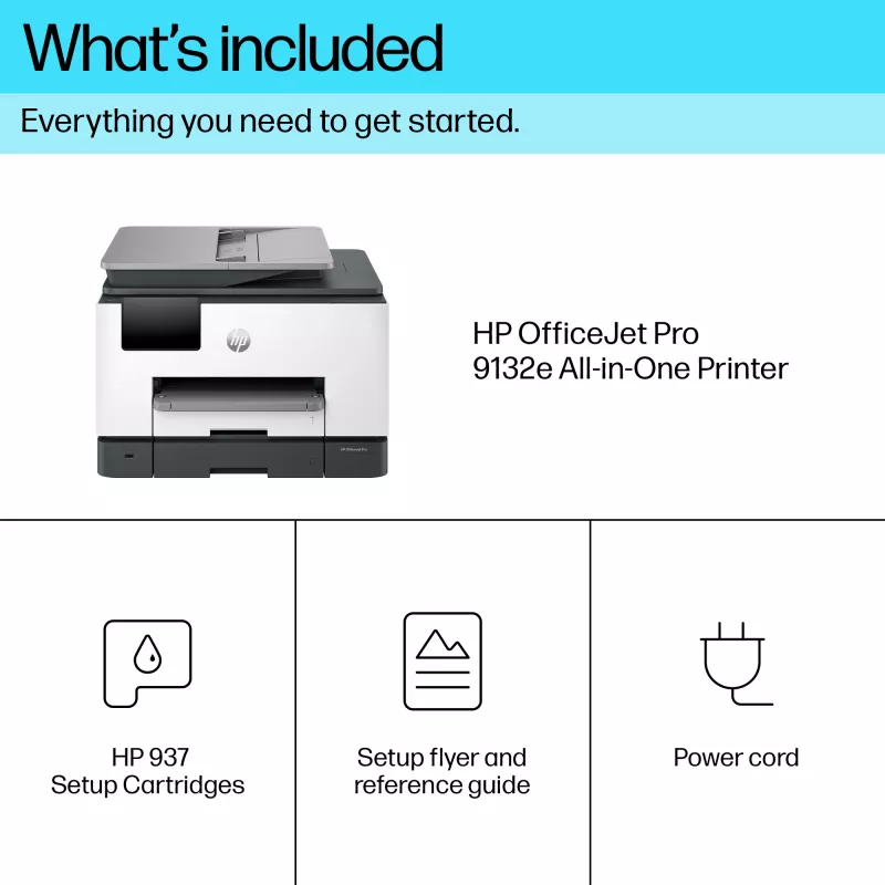HP OfficeJet Pro 9132e belaidis daugiafunkcis spalvotas spausdintuvas, „Instant Ink“, dvipusis spausdinimas